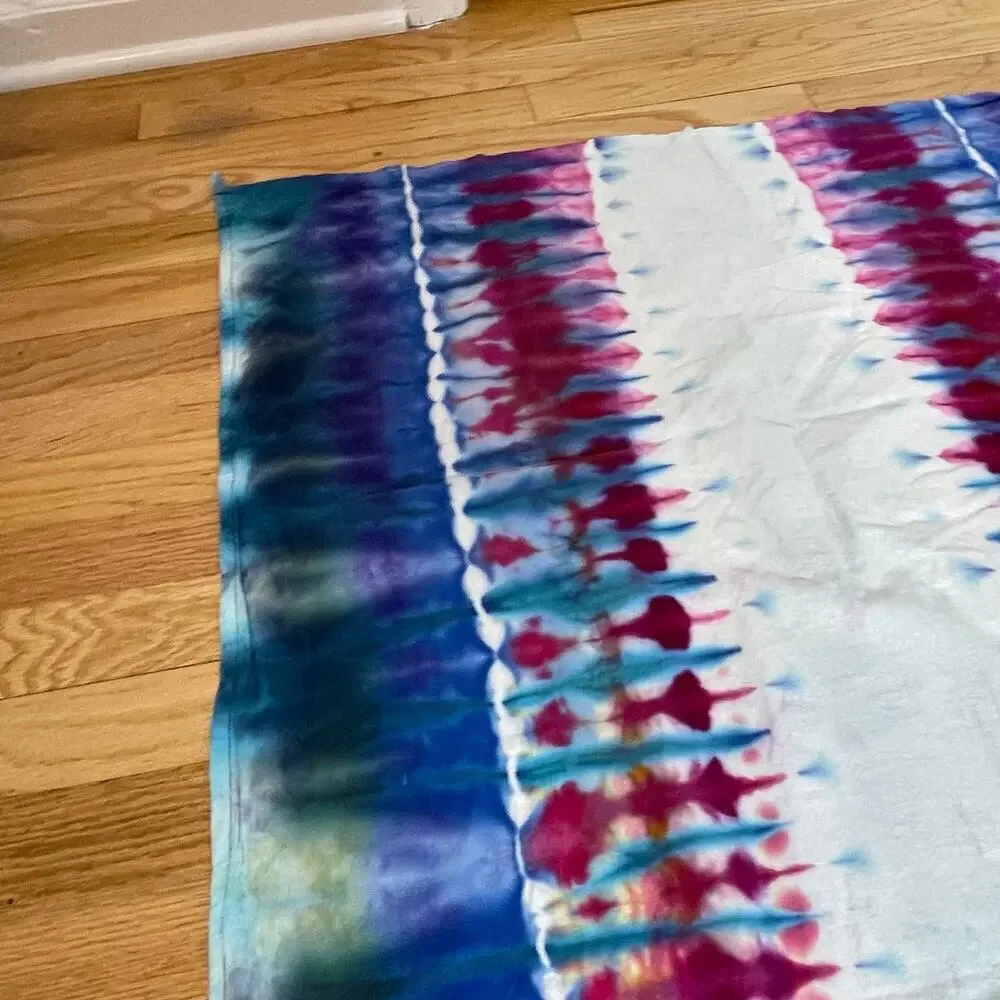 Hand tie dyed trans pride tapestry flag 32x52 inches LGBTQIA